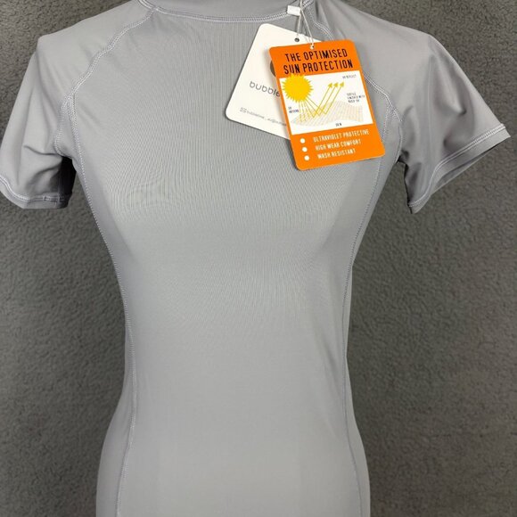 Bubblelime Women's UV Protection Short Sleeve Rash Guard Gray Size XS NWT's - Picture 2 of 8